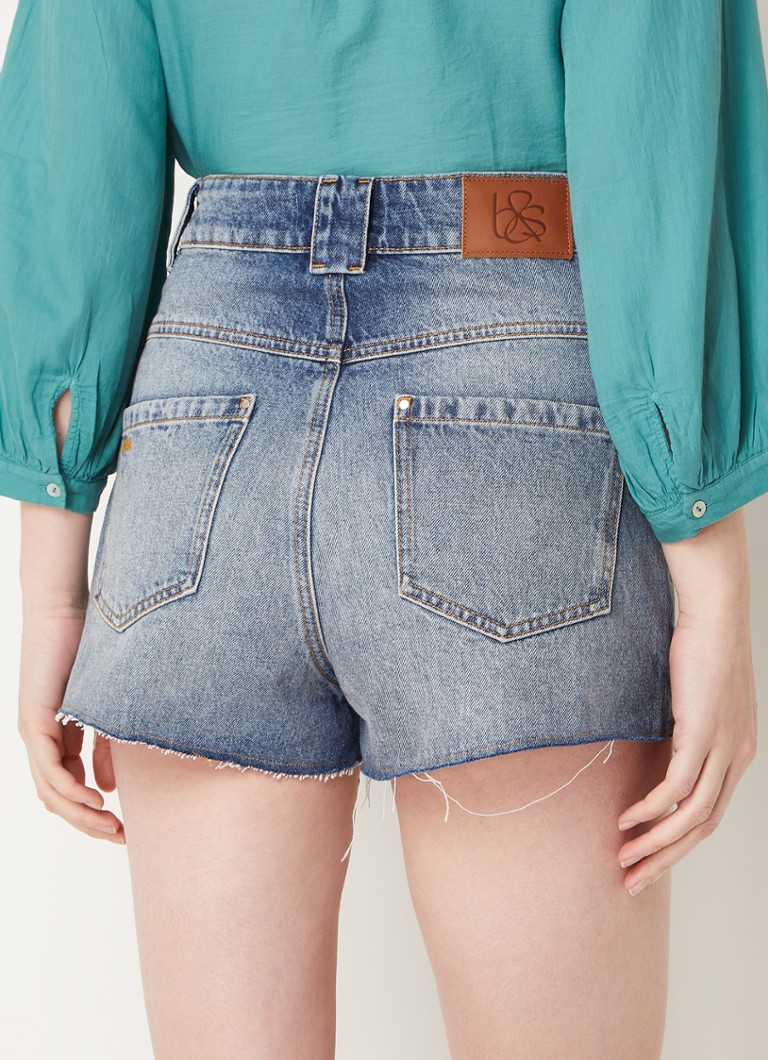 Pantaloni scurți din denim cu talie înaltă, croială dreaptă, David for ba&sh