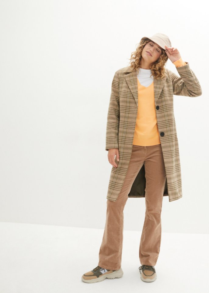 Oversize-Pullover mit tiefem V-Ausschnitt