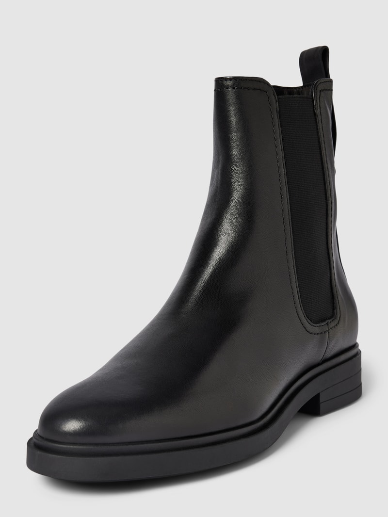 Chelsea Boots aus Leder-Mix Modell 'Paula' in schwarz