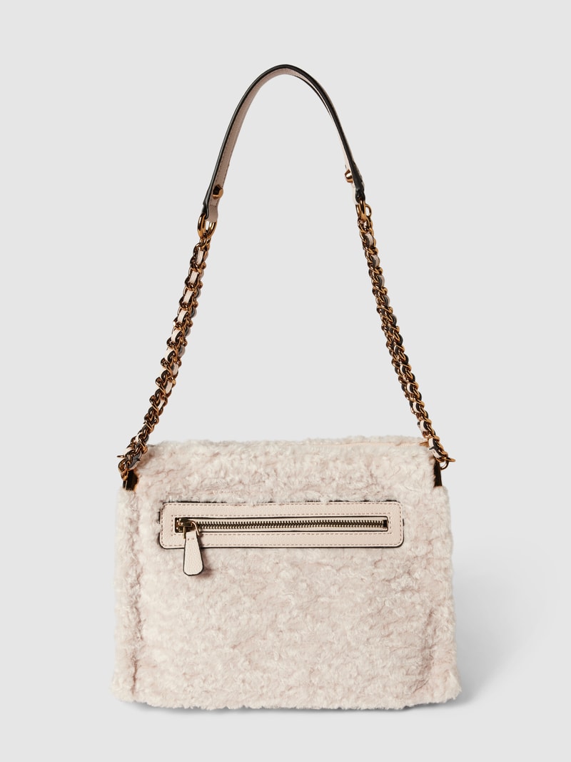 Handtasche aus Teddyfell in stein