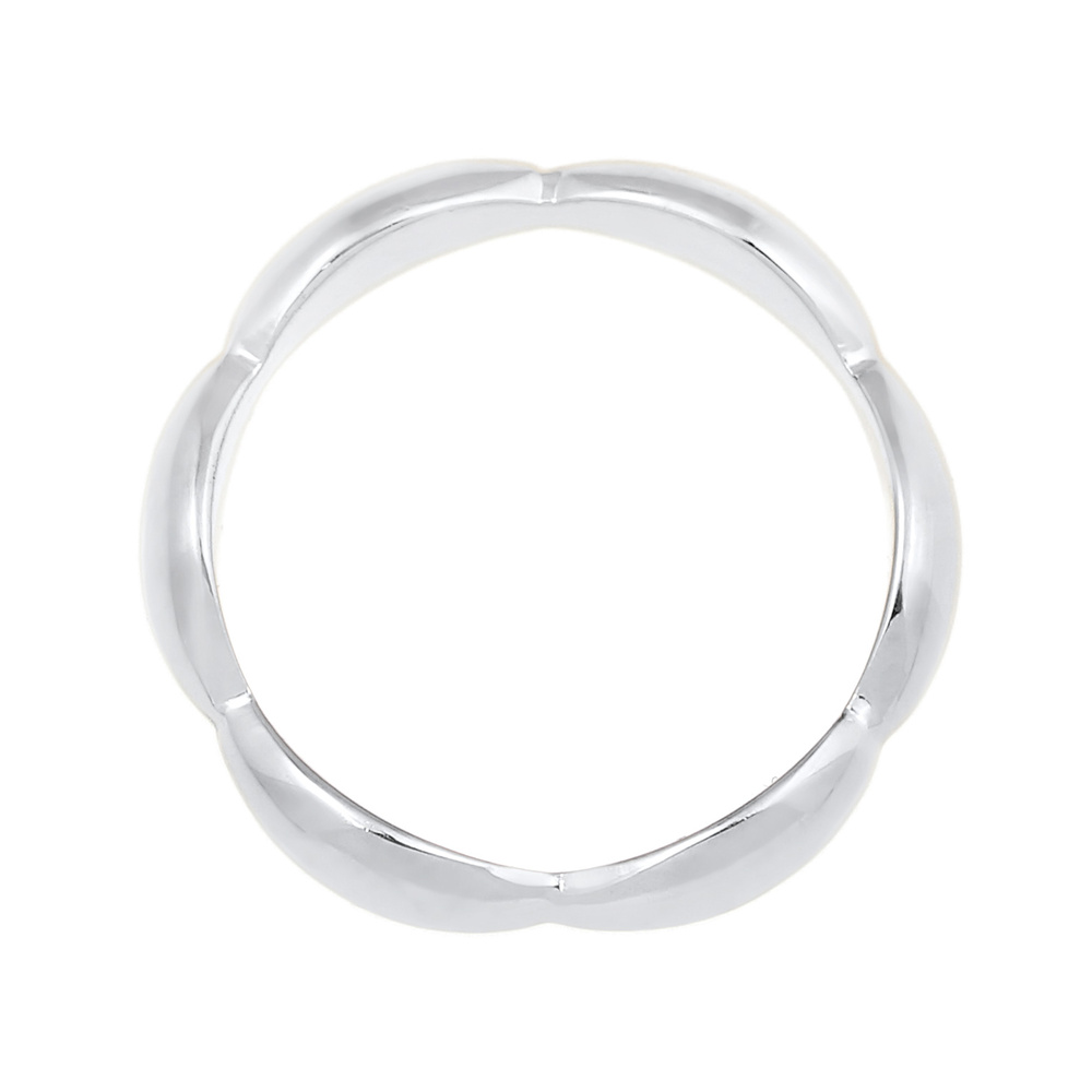 Elli Elli Bague Basic Courbé Geo Look Femme - (925/1000) Argent Plaqué Or Bague