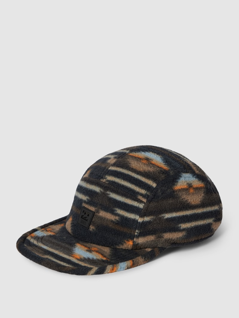 Basecap mit Allover-Muster Modell 'ADIV' in schwarz