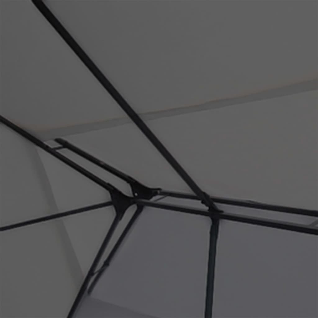vidaXL Partyzelt Pavillon mit LED-Lichterkette Anthrazit 3x4 m