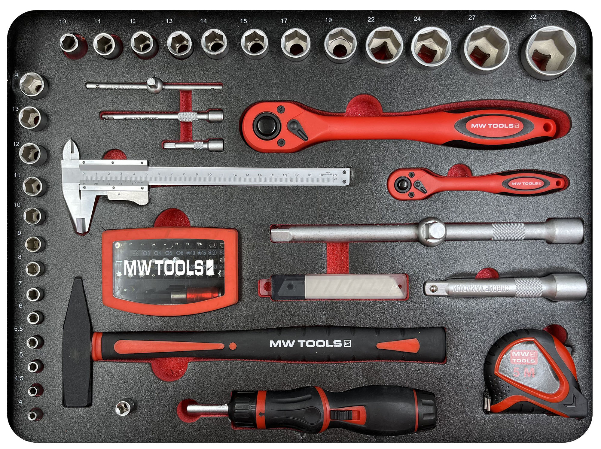 Metal Works 855006958 BTK157W Filled Tool Case 157-piece