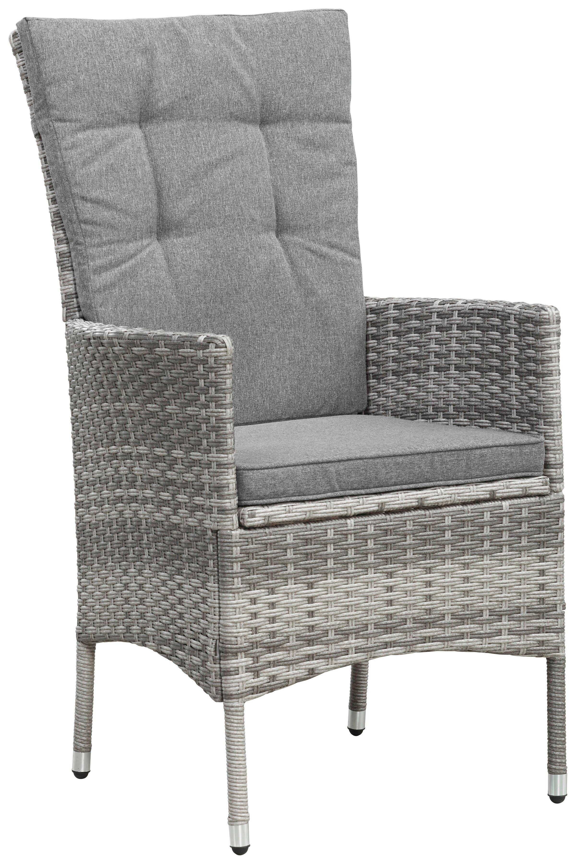 KONIFERA Garten-Essgruppe Belluno, (9-tlg), 4 Sessel, Tisch Ø 100 cm, Polyrattan