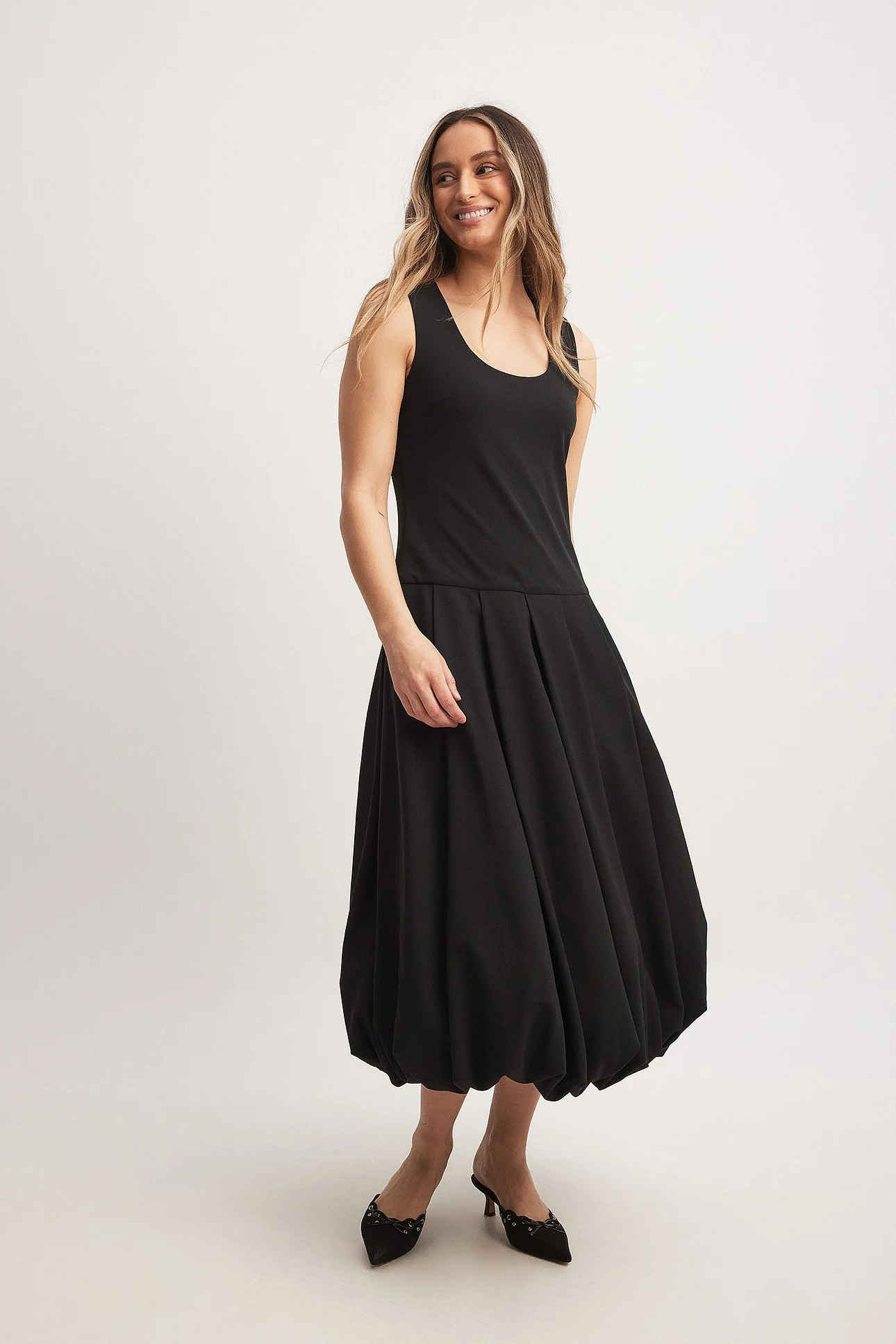 Midikleid mit Ballonrock