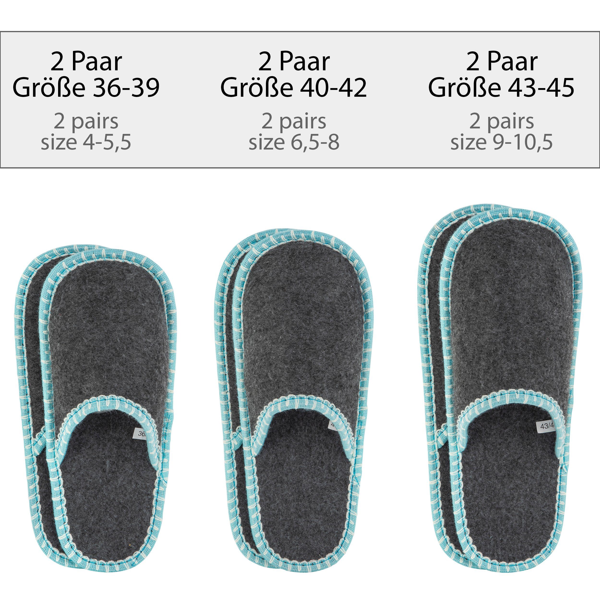 ONVAYA ABS Gästepantoffel, Fuchs, 6er Set, Antirutsch, Hausschuhe, Filz Hausschuh