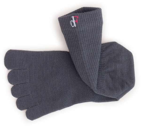 Vibram ~ dF-300 Crew Outdoor Wool Zehensocken ~ Dark Grey