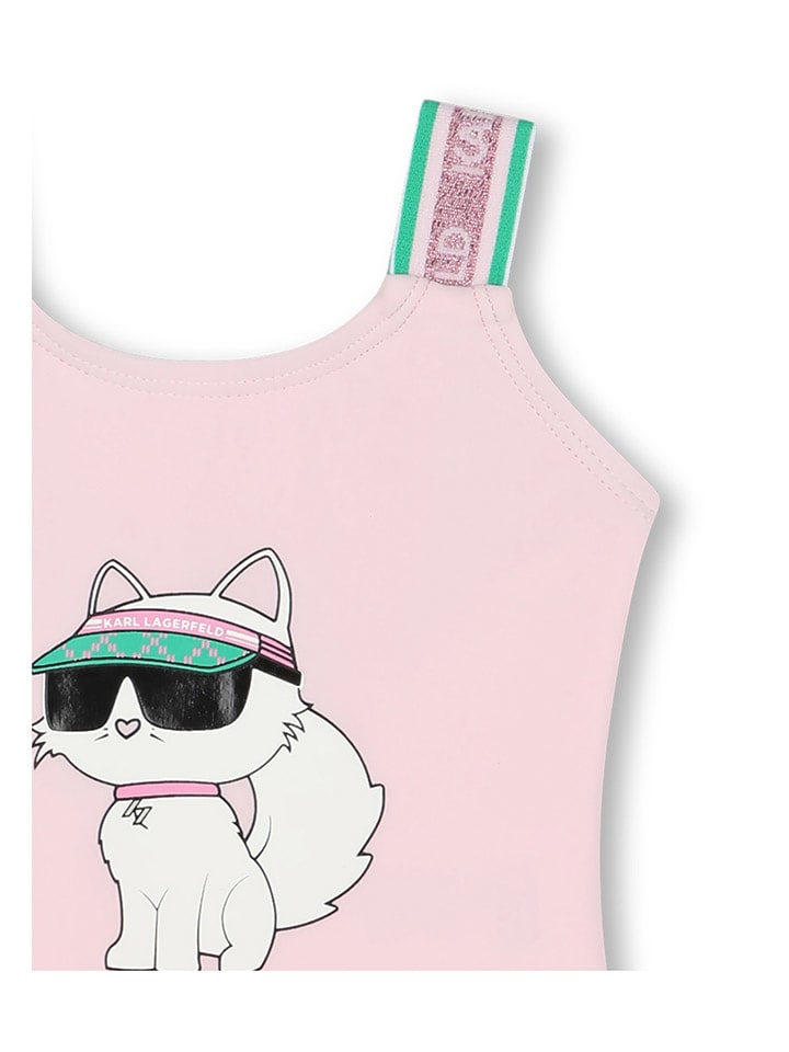 Karl Lagerfeld Kids Badeanzug in Rosa/ Bunt günstig kaufen