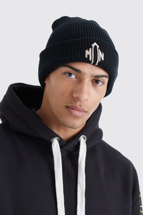 Man Beanie in Waffeloptik