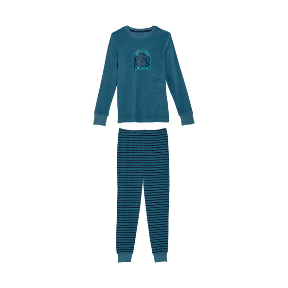 Frottee Pyjama, navy/türkis, 86/92, 2er Set
