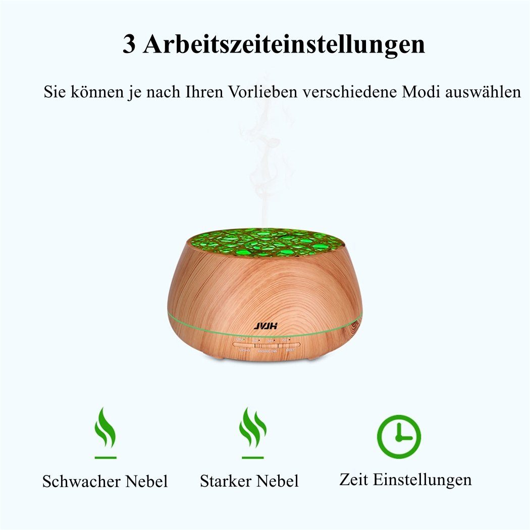 CkeyiN Diffuser Luftbefeuchter 400 ml Ultraschall-Nebelbefeuchter, 0,40 l Wassertank, mit Timing-Funktion, für 35m² Räume