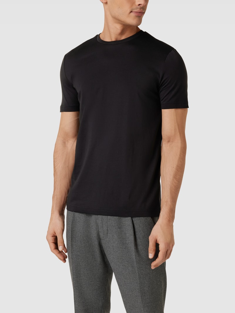 T-Shirt mit Rundhalsausschnitt in schwarz