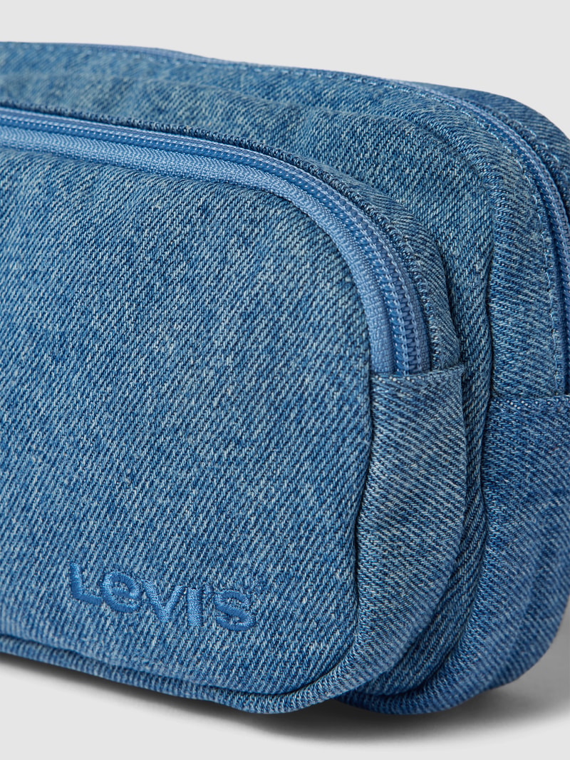 Bauchtasche mit Label-Stitching Modell 'STREET PACK' in hellblau