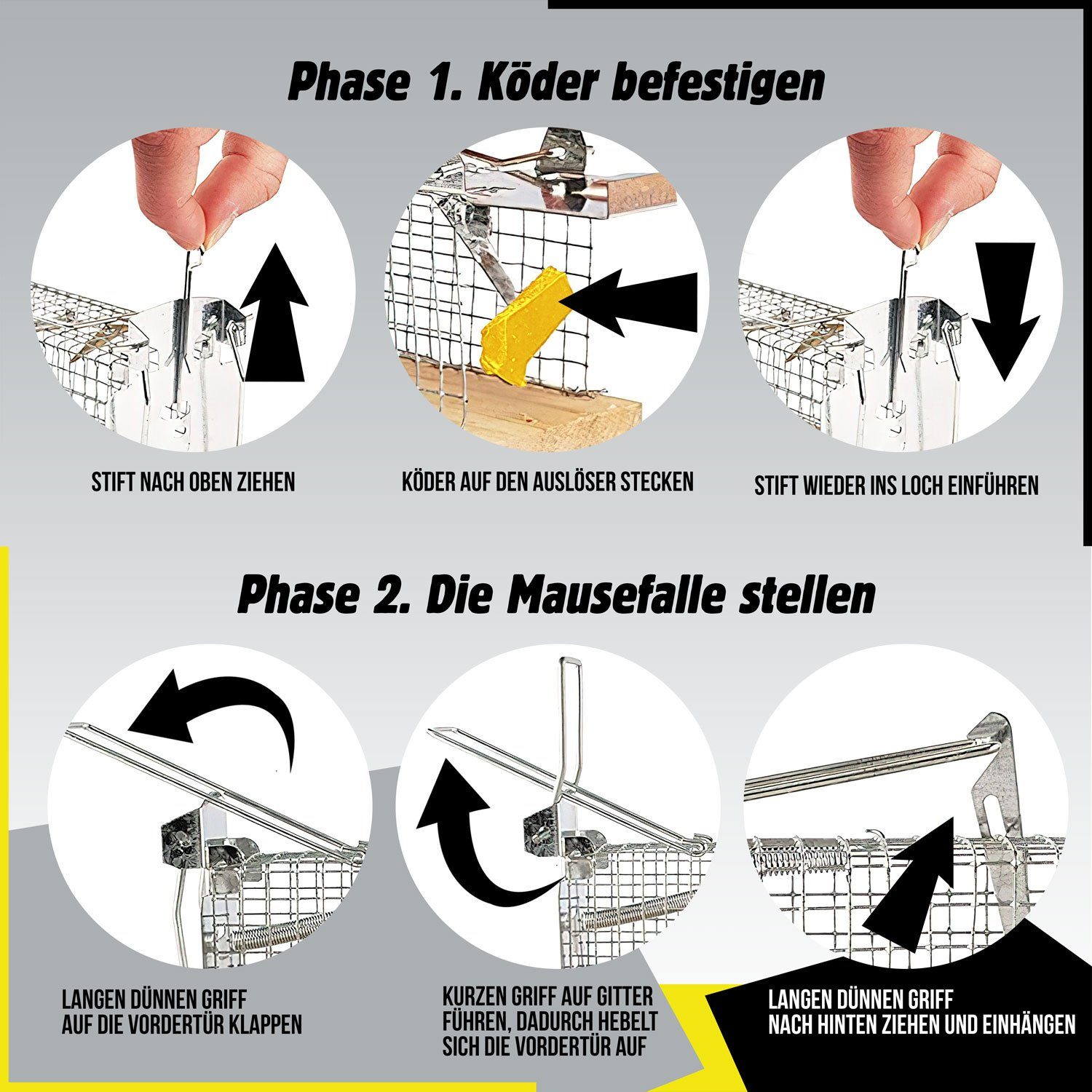 Goods+Gadgets Lebendfalle Mäusefalle, Tiefreundliche Falle wiederverwendbar