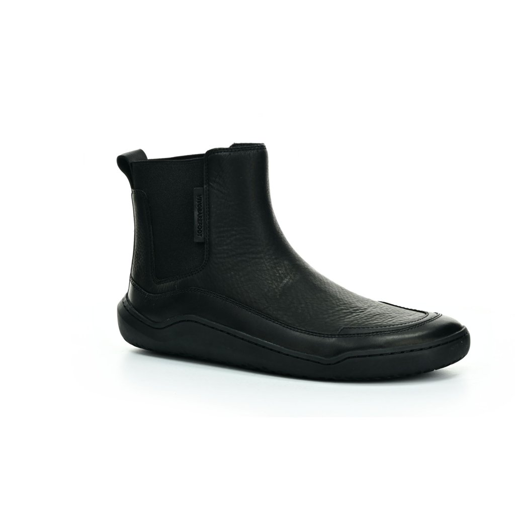 Vivobarefoot Gobi Chelsea L Obsidian Leather Chelsea Barfußschuhe