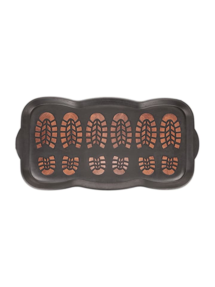 relaxdays Schuhabtropfschale in Schwarz/ Orange - (B)80 x (T)40 cm günstig kaufen onesize