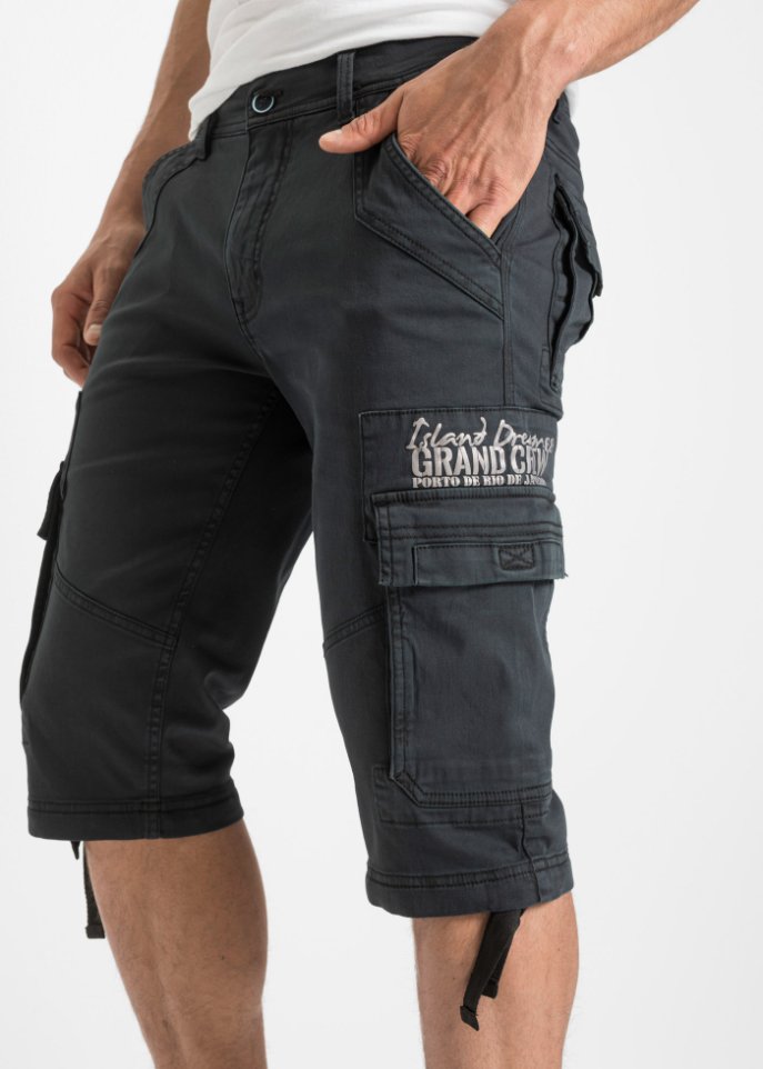 Long-Bermuda mit Cargotaschen, Regular Fit