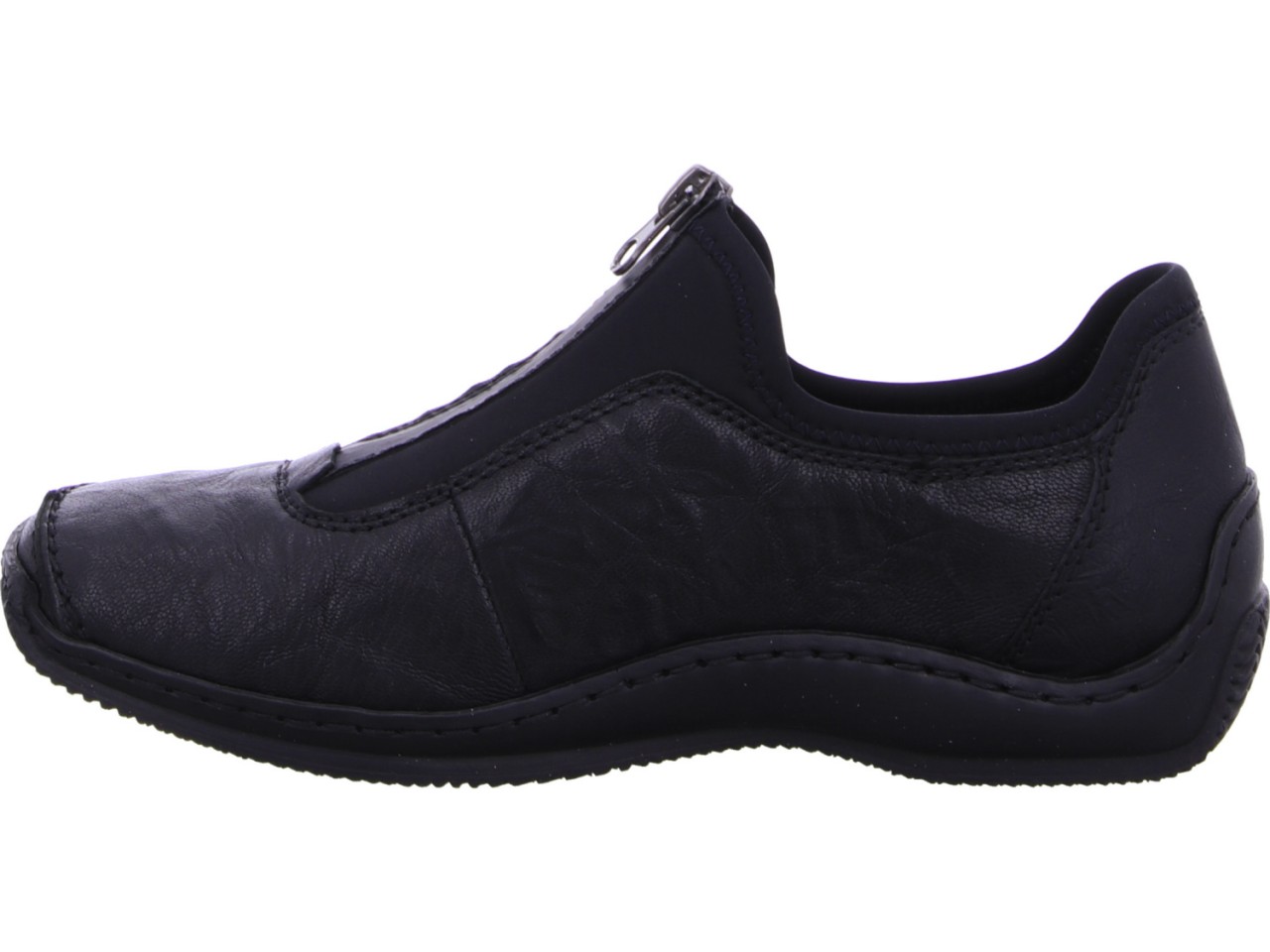 RIEKER Sportliche Slipper schwarz
