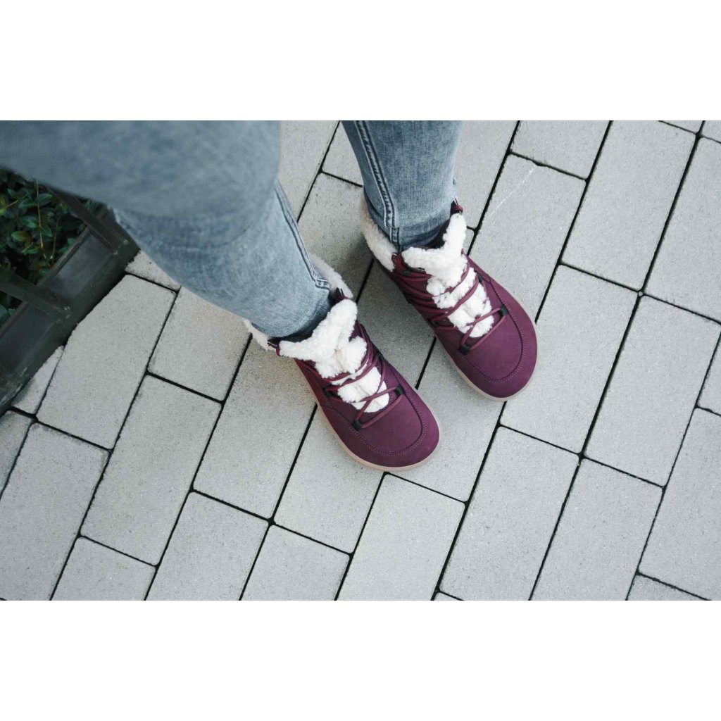 Be Lenka Bliss Burgundy Red rote Winterbarfußschuhe