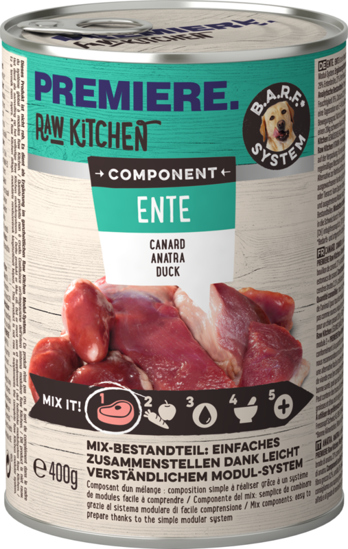 PREMIERE Hundenassfutter PREMIERE RAW KITCHEN 6x400g Ente