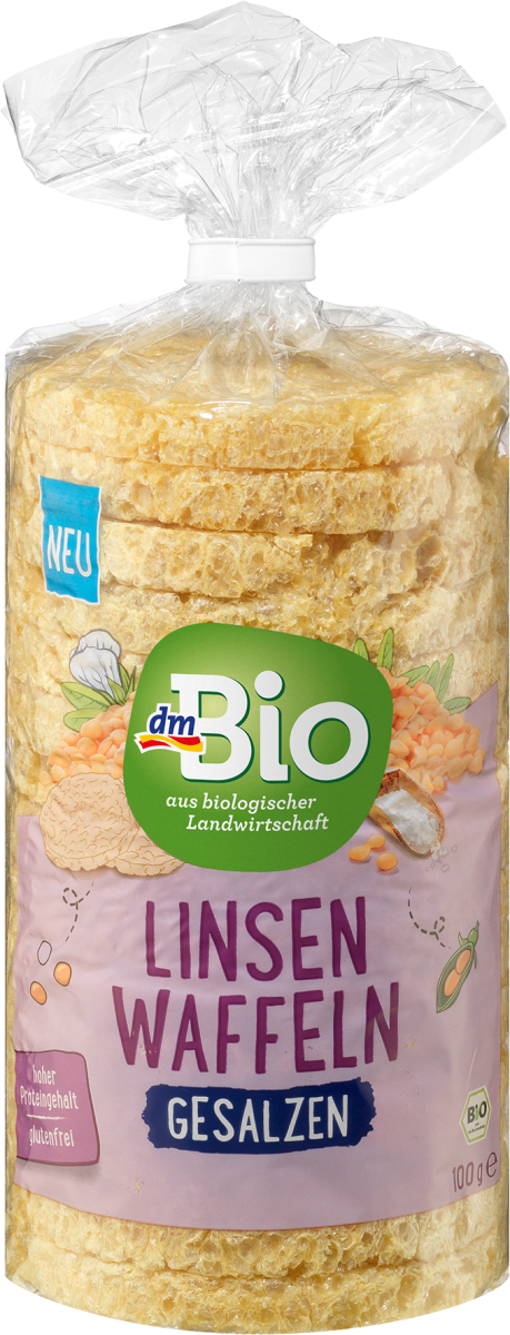 Linsenwaffeln, gesalzen, 100 g