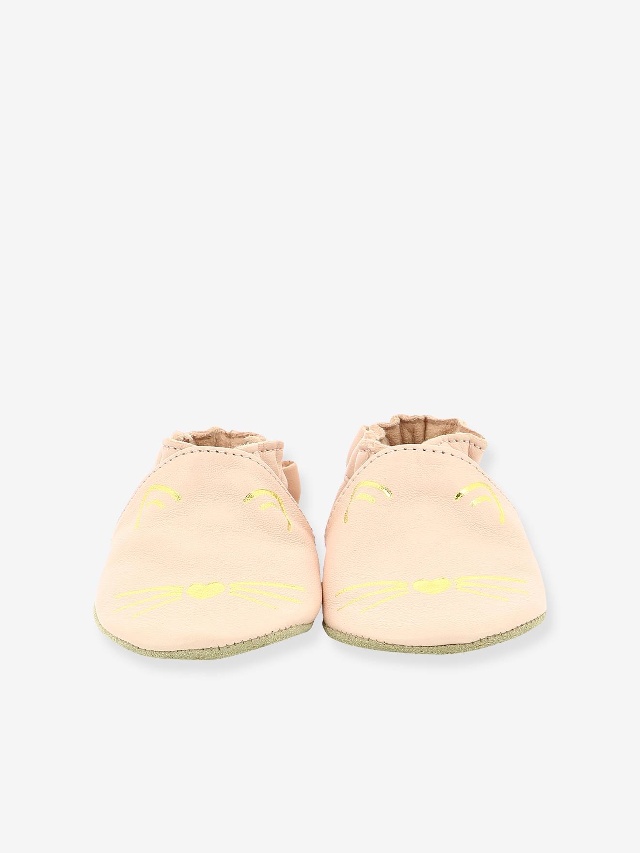 Chaussons Soft Soles Goldy Cat ROBEEZ© rose clair