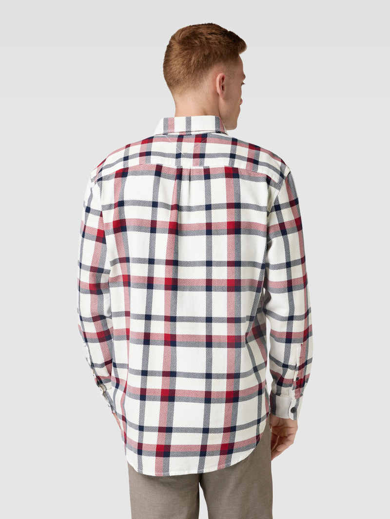 Freizeithemd mit Karomuster Modell 'GLOBAL' in offwhite