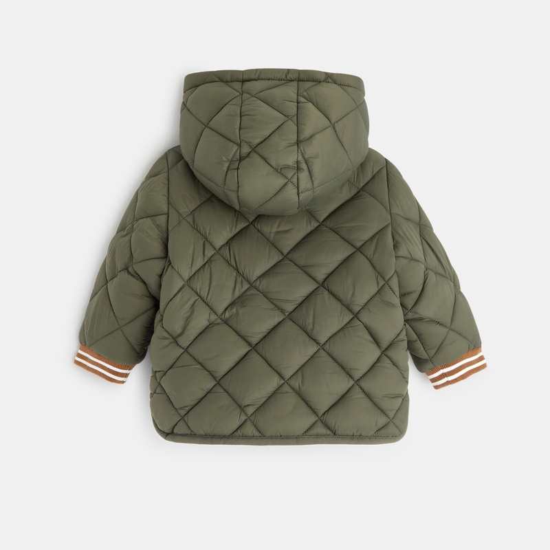 Manteau de ville réversible matelassée vert bébé garçon