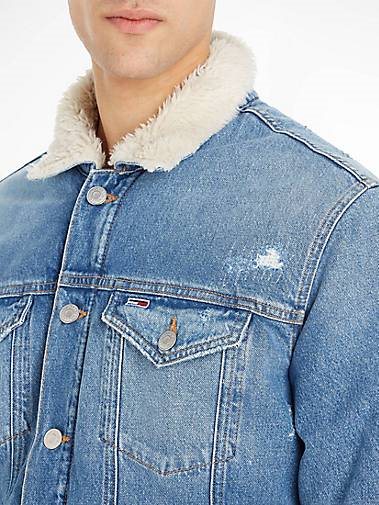TOMMY-JEANS Herren Jeansjacke TEDDY TRUCKER JACKET Regular Fit
