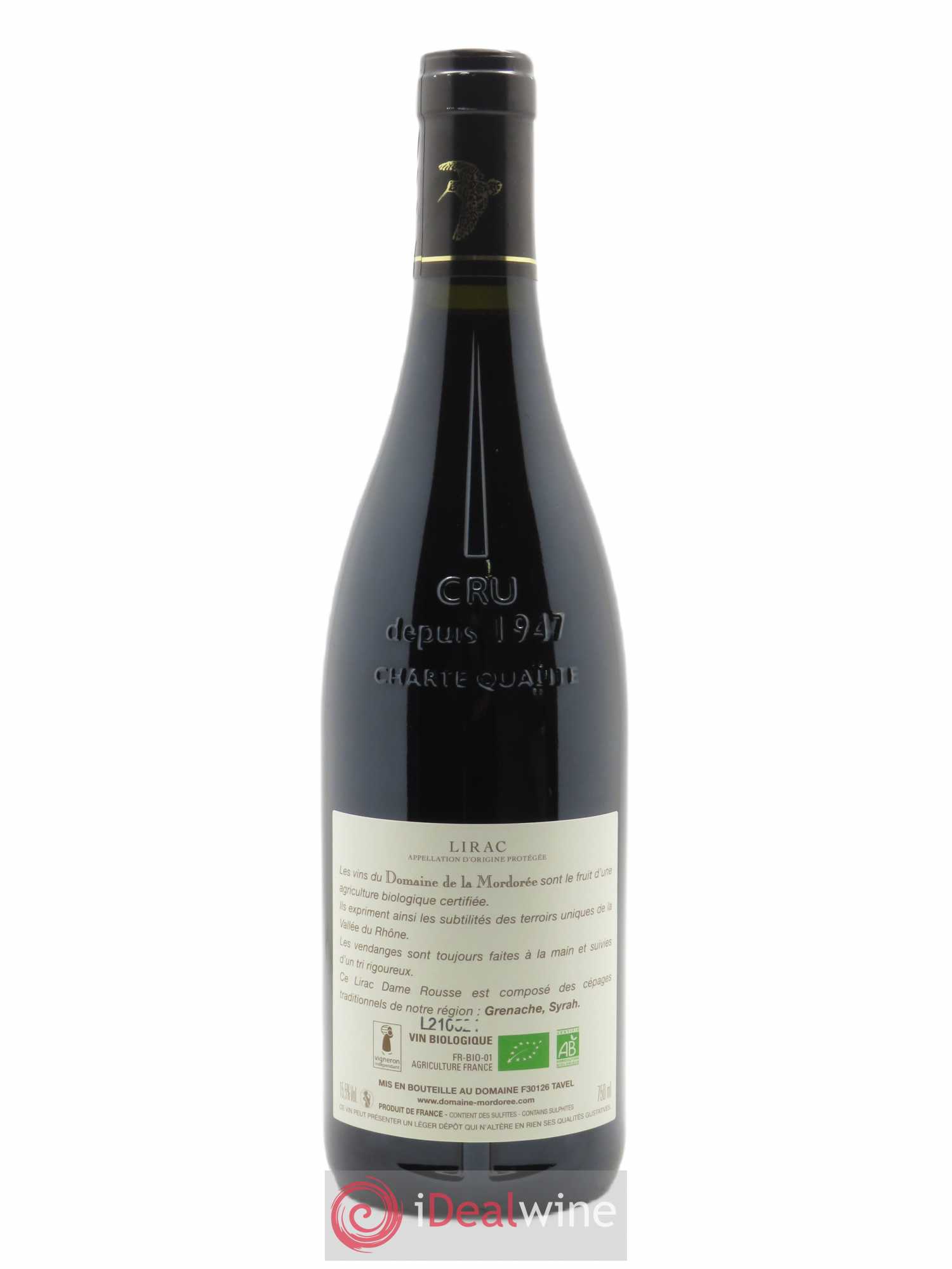 Lirac La Dame Rousse La Mordorée (Domaine de)  2019 - Lot de 1 Bouteille