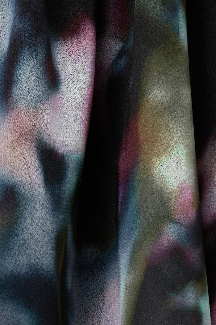 Recycelt: Midikleid aus gemustertem Chiffon
