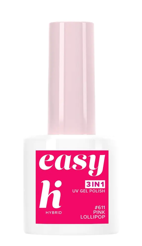 Hi Hybrid Easy 3in1 хибридни лак за нокте 611 Pink Lollipop