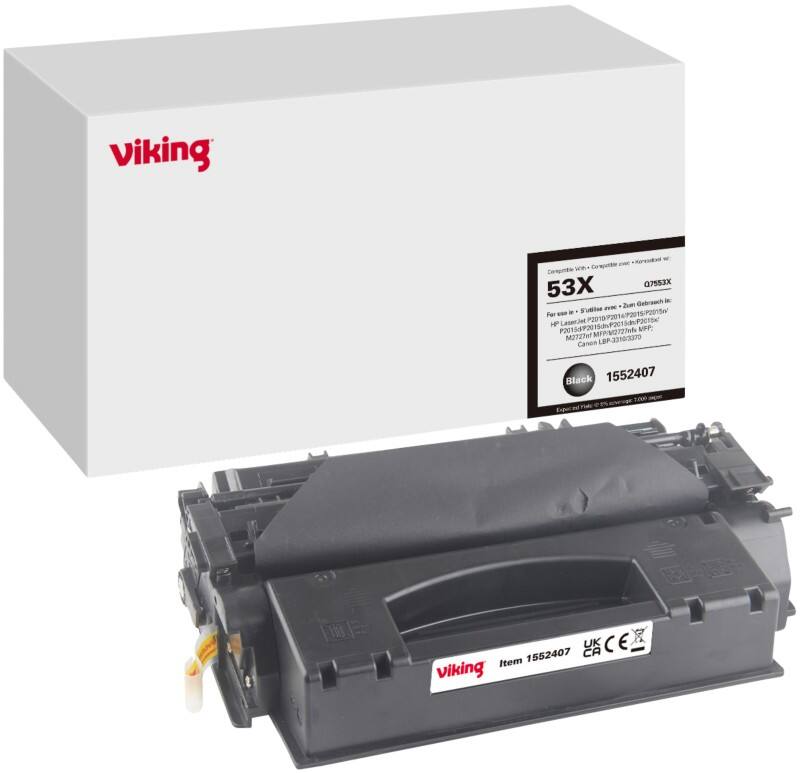 Viking 53X Kompatibel HP Tonerkartusche Q7553X Schwarz