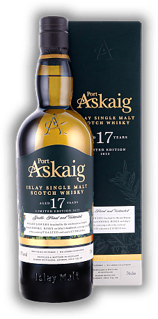 Port Askaig 17 Years Islay Single Malt 50,5% Limited Edition 2023 Port Askaig 17 Years Islay Single Malt 50,5% Limited Edition 2023 Elegant und charaktervoll komplettiert er die neue Core Range der „mystery drams“ aus dem Hause Elixir Distillers.  0,