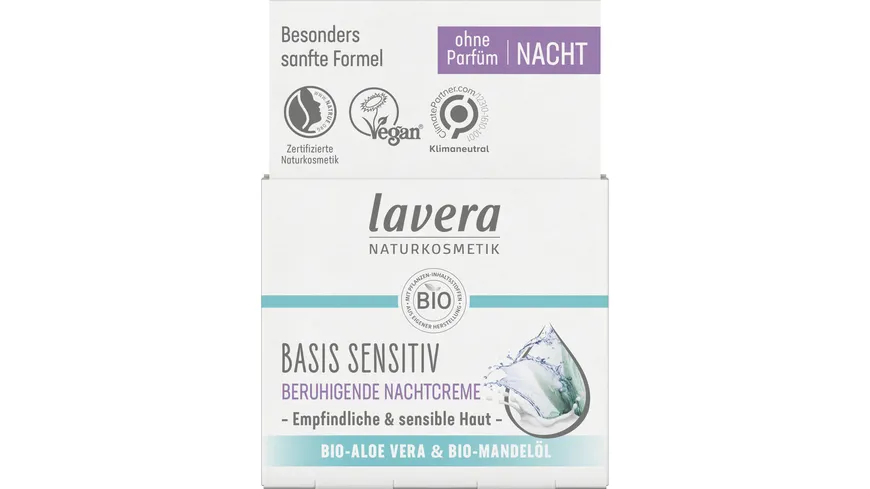 lavera BASIS SENSITIV Beruhigende Nachtcreme 50 ml