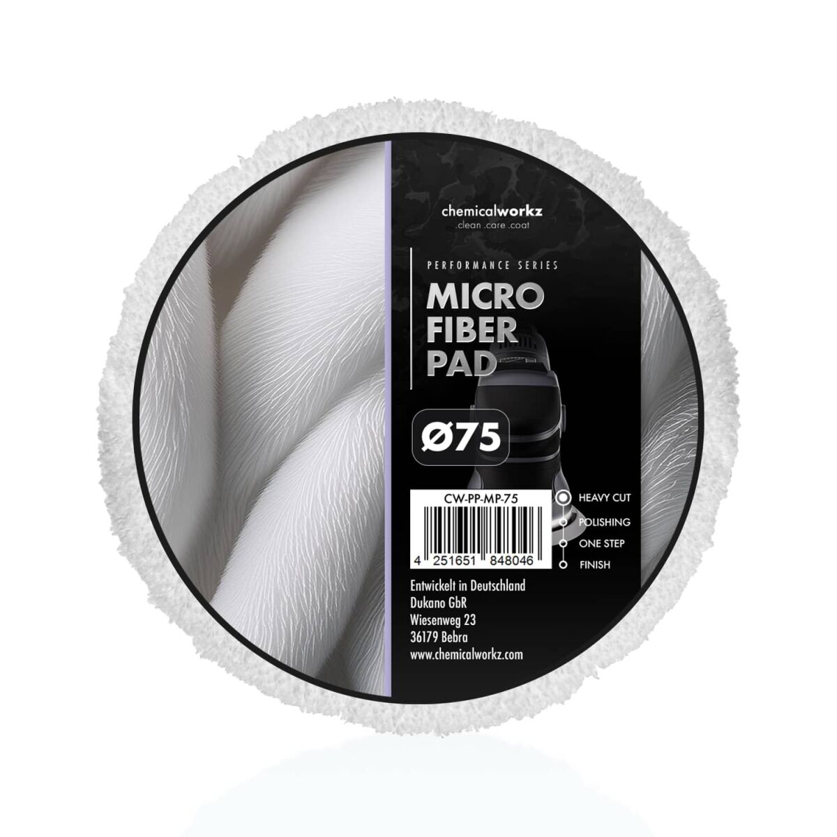 chemicalworkz Microfiber Performance Pad 75mm