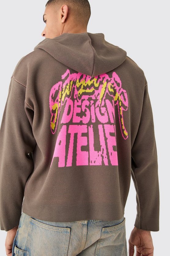 Kastiger Strick-Hoodie