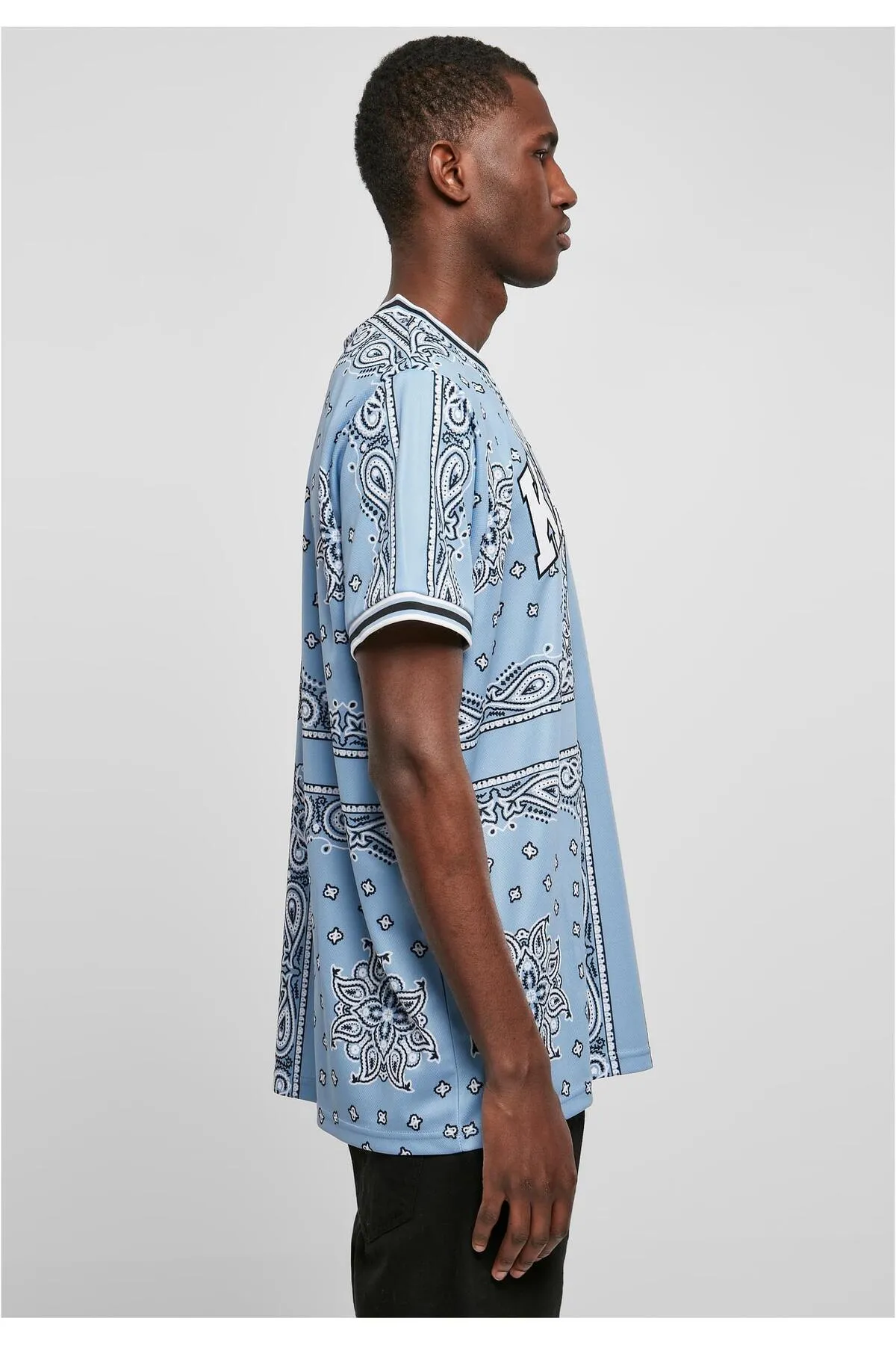 KARL KANI  Herren KM222-013-1 Serif Paisley Mesh T-Shirt