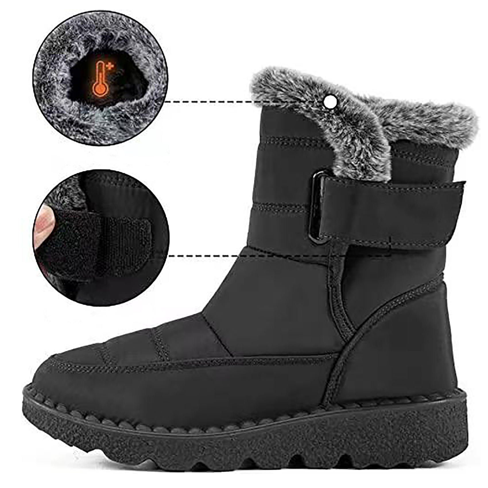 TOPMELON Rutschfeste, wasserdichte, warme Schneestiefel für Kinder Snowboots