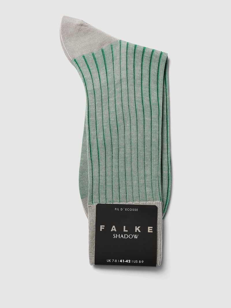 Socken mit elastischem Rippenbündchen Modell 'SHADOW' in hellgrau