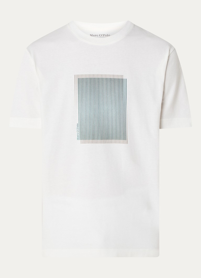 Marc O'Polo  T-shirt van biologisch katoen met print
