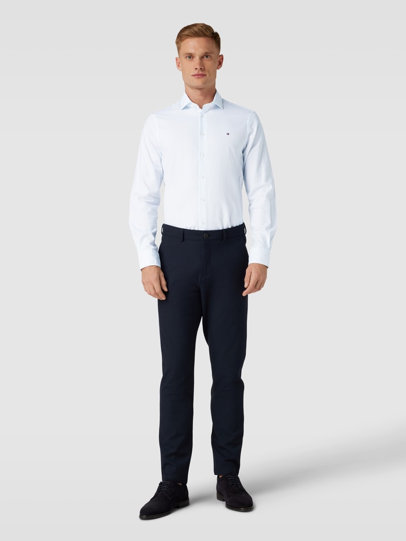 Slim Fit Business-Hemd mit Kentkragen in bleu