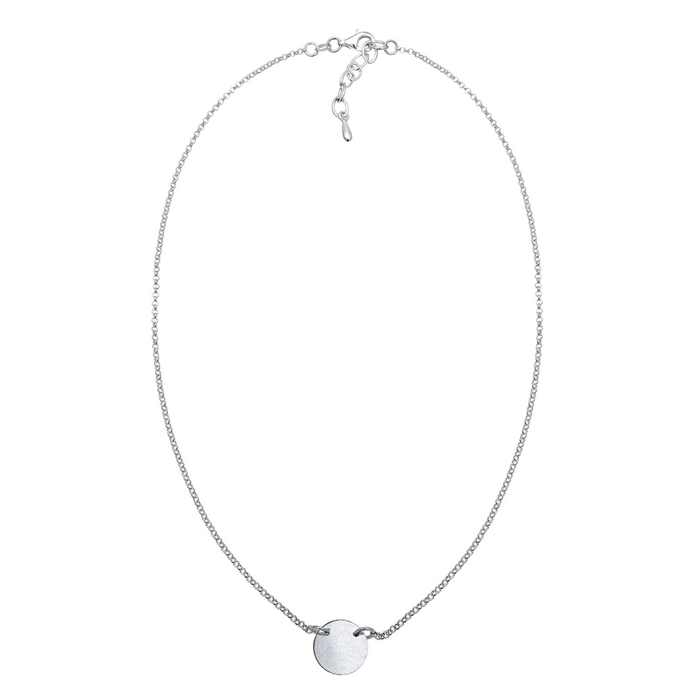 Elli Elli Collier Femme Choker Paillette Simple - (925/1000) Argent collier