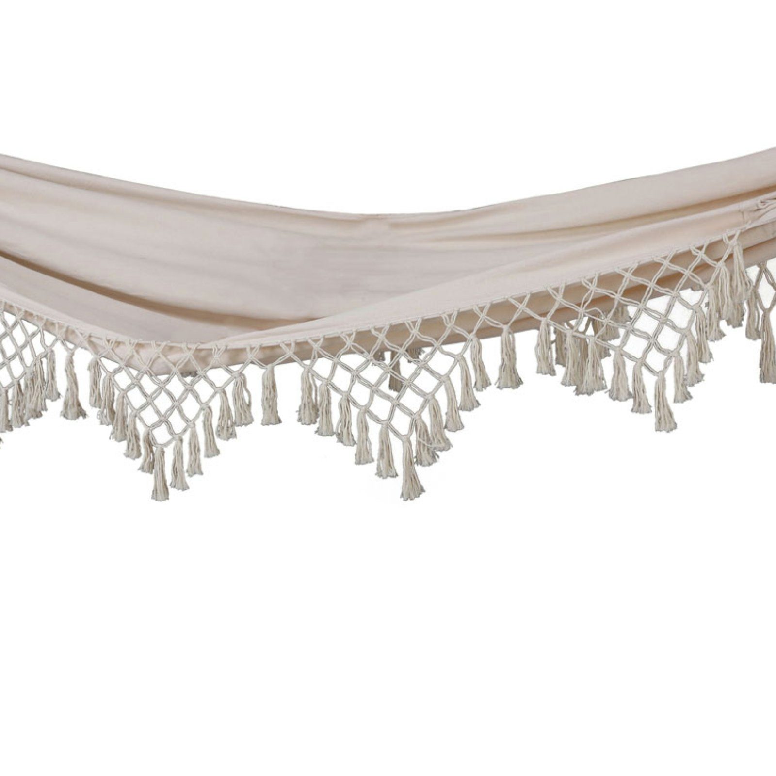 SVITA Hängematte Luxushängematte mit Schmucksaum (1 St), Makramee-Design