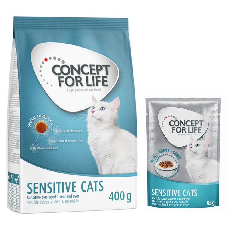 400 g Concept for Life Trockenfutter + 12 x 85 g Nassfutter in Soße zu TOP-Preisen