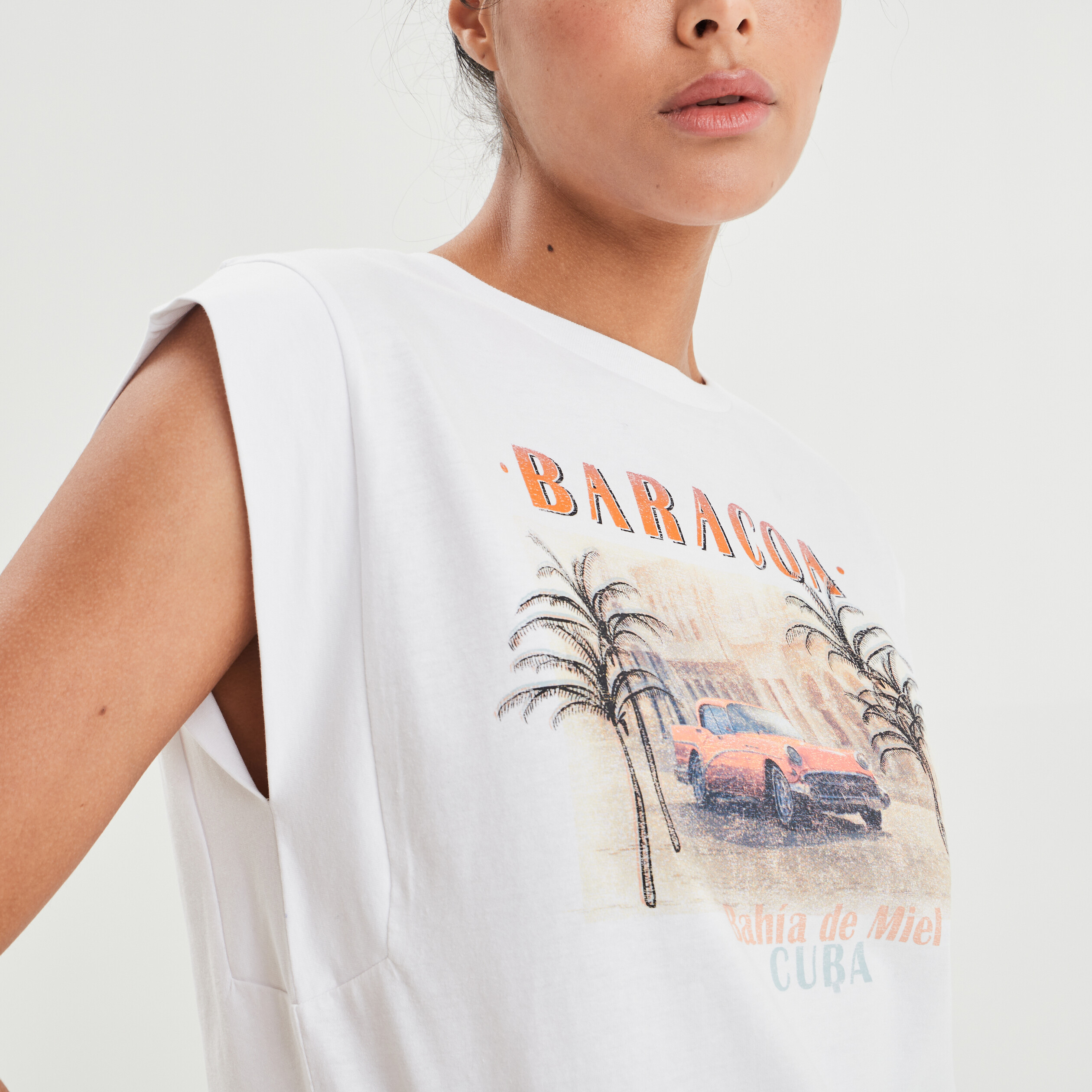 T-shirt manches courtes Liberto sable femme | La Halle