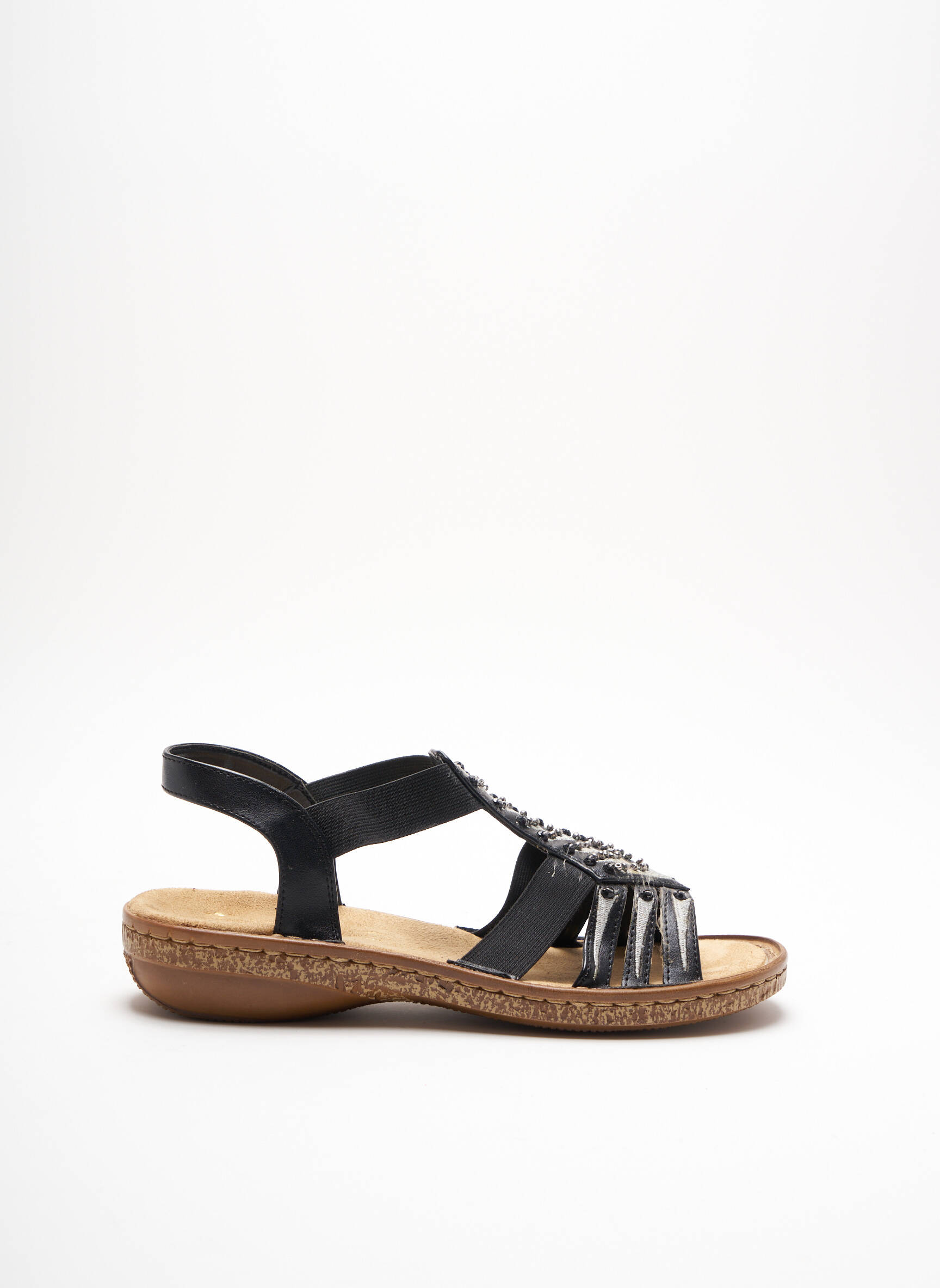 Rieker Sandales Nu Pieds Femme couleur noir