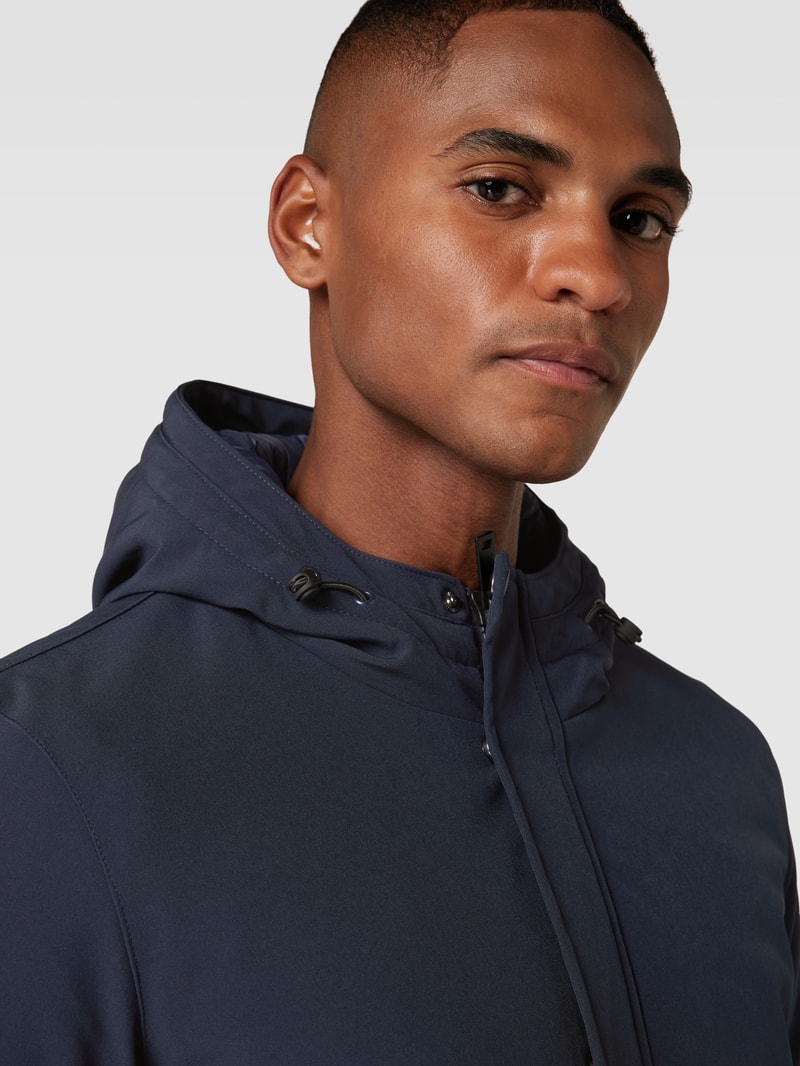 Jacke mit Stehkragen Modell 'Madeston' in marineblau