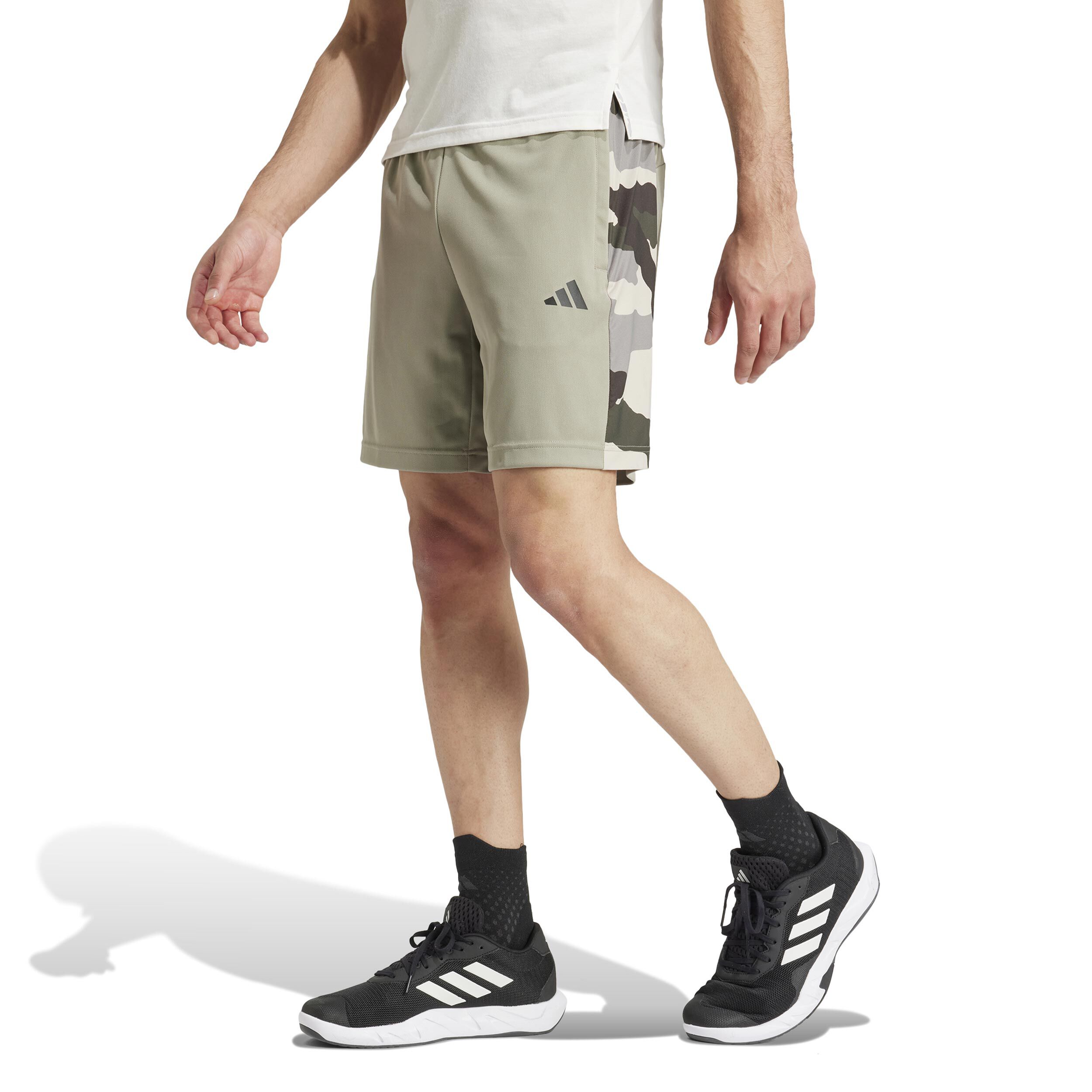 Camo 1/4 Zip Shorts Herren - Oliv